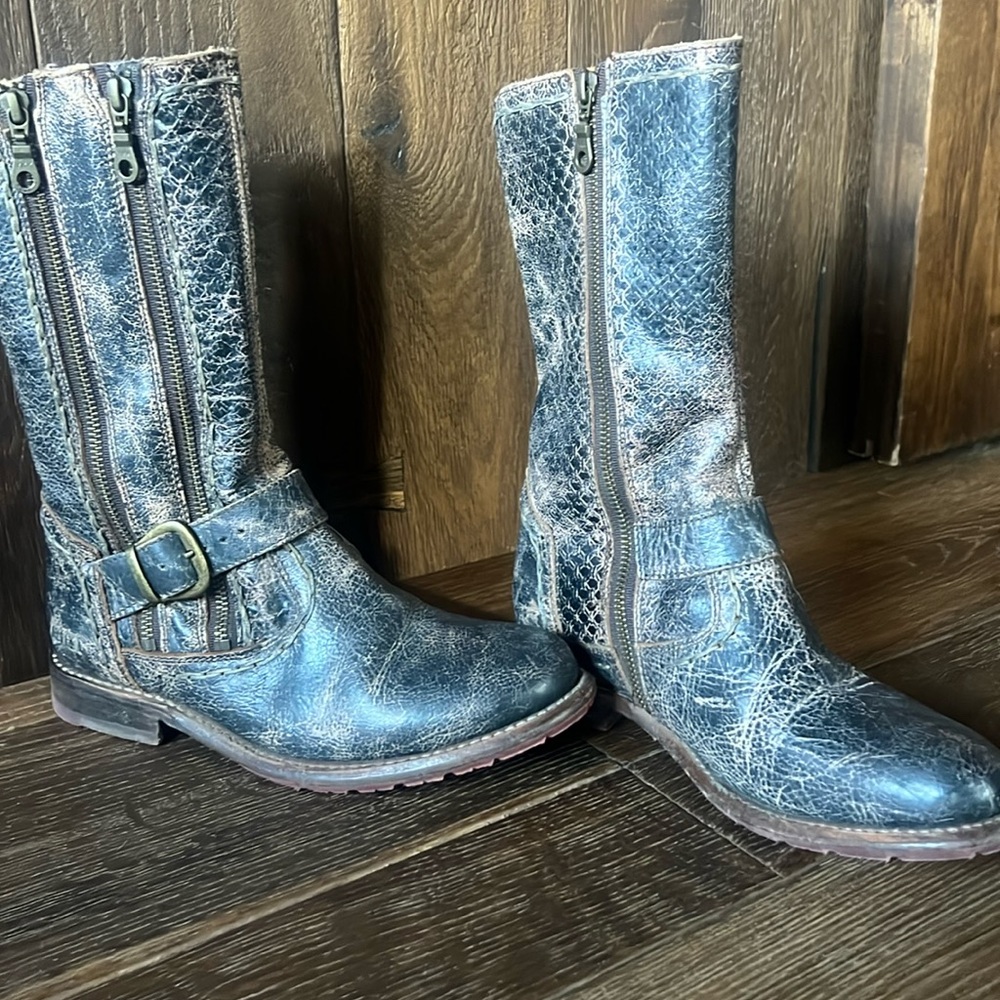 Distressed Bed Stu mid calf boots. Worn once.